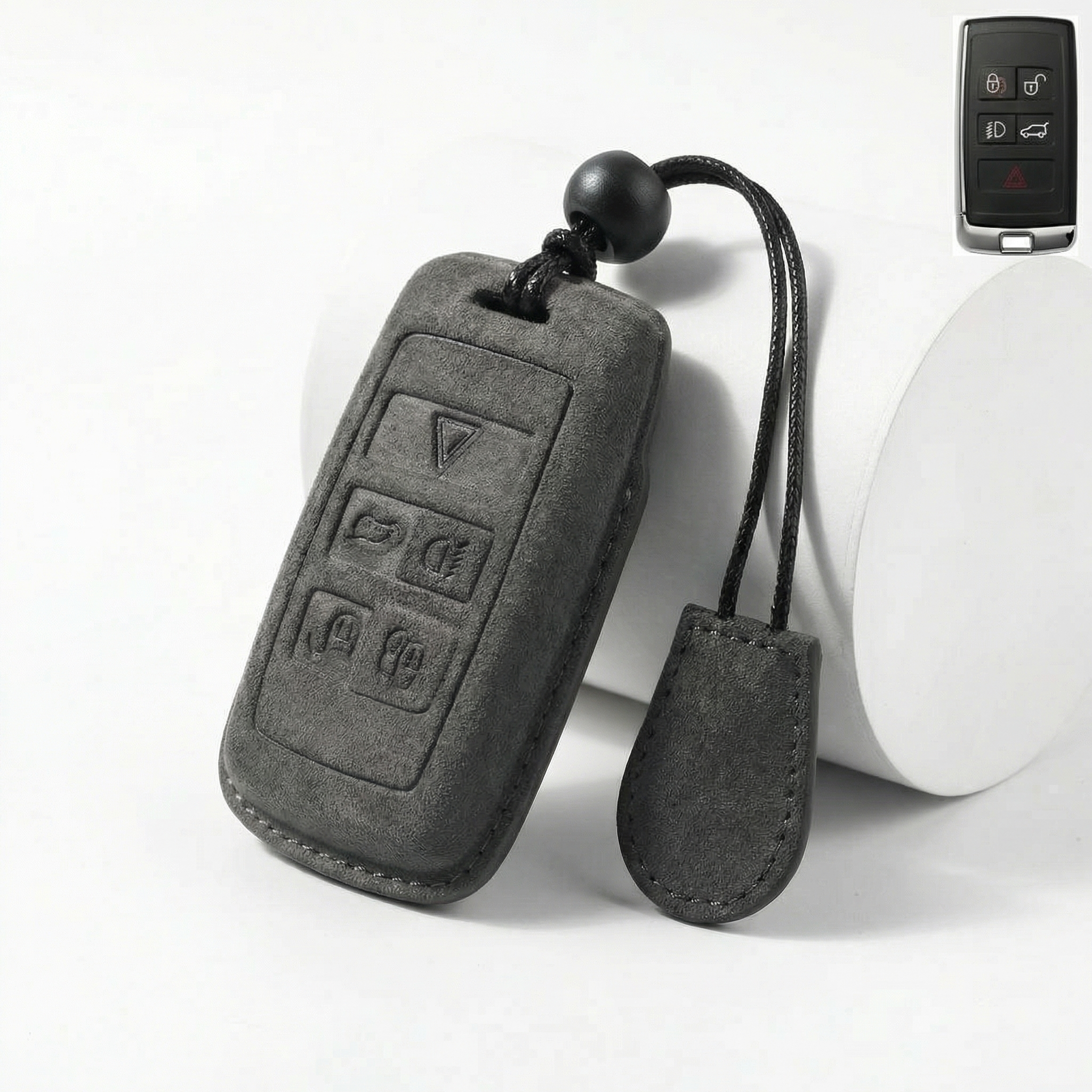Suede Key Fob Fits Range Rover