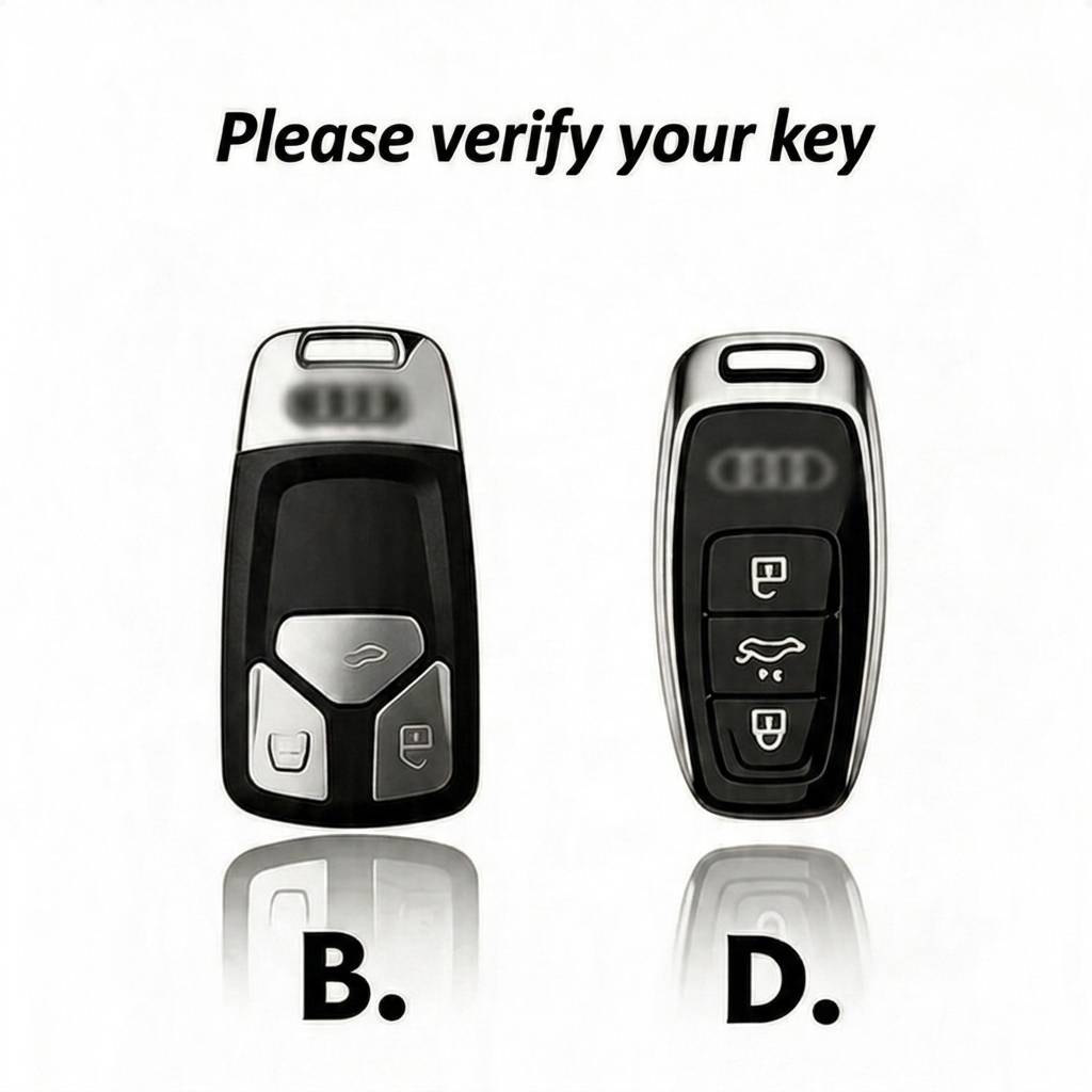 Suede Key Fob Cover Fits Audi  – Select Your Key Type