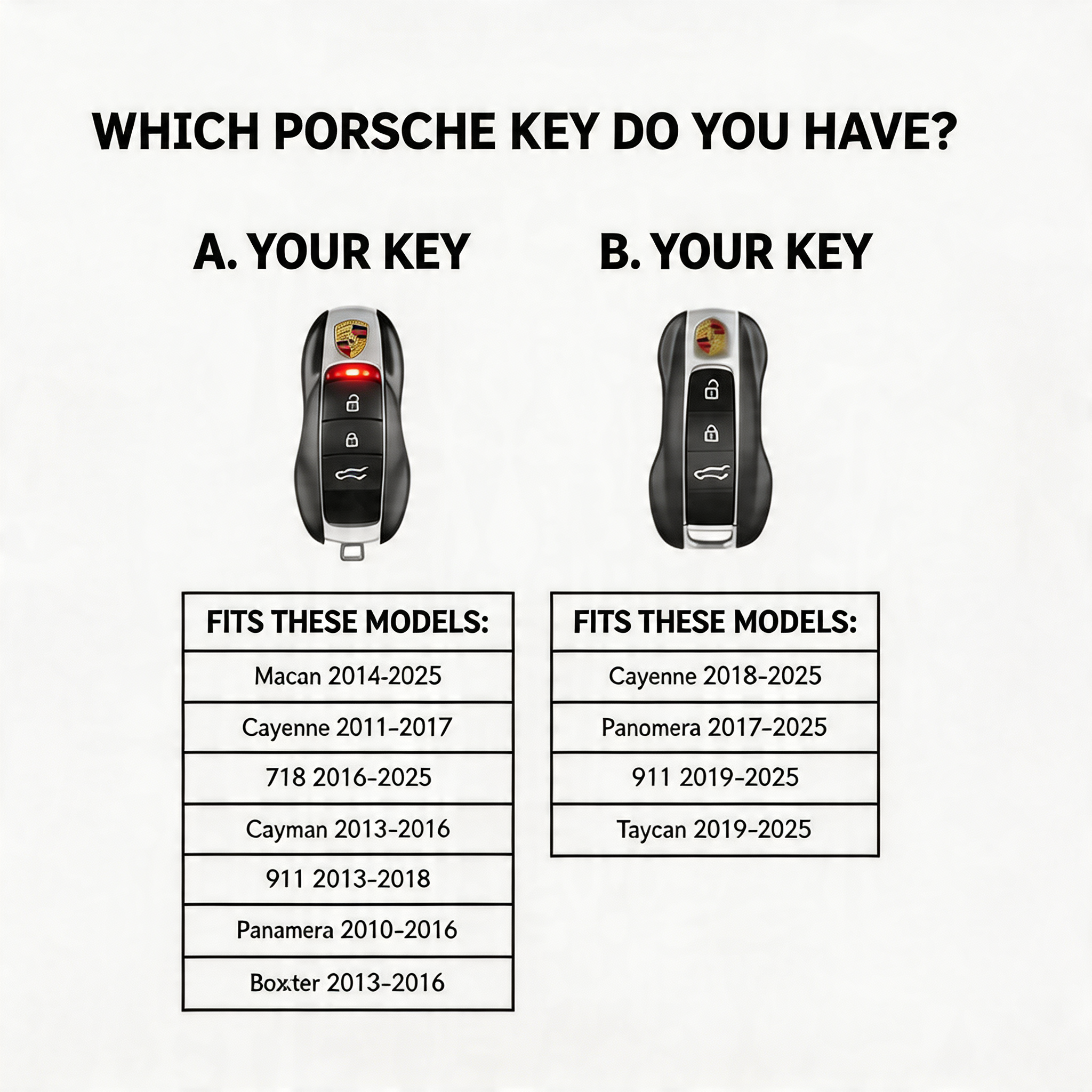 Suede Key Fob Cover Fits Porsche  – Select Your Key Type