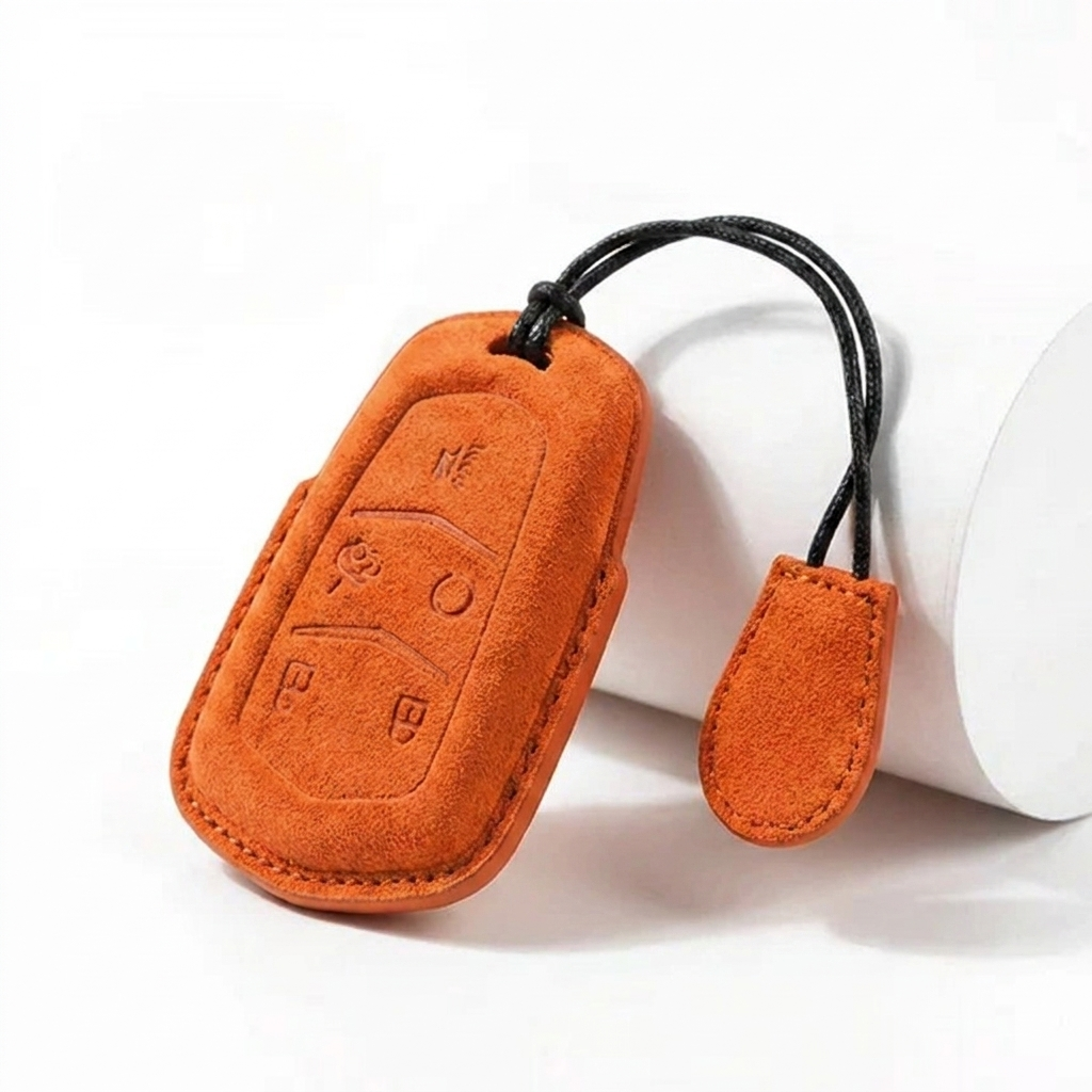 Suede Key Fob Cover Fits Cadillac – Select Your Key Type