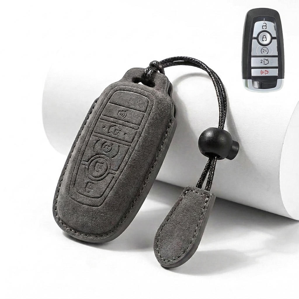 Suede Key Fob Cover Fits Ford and Lincoln