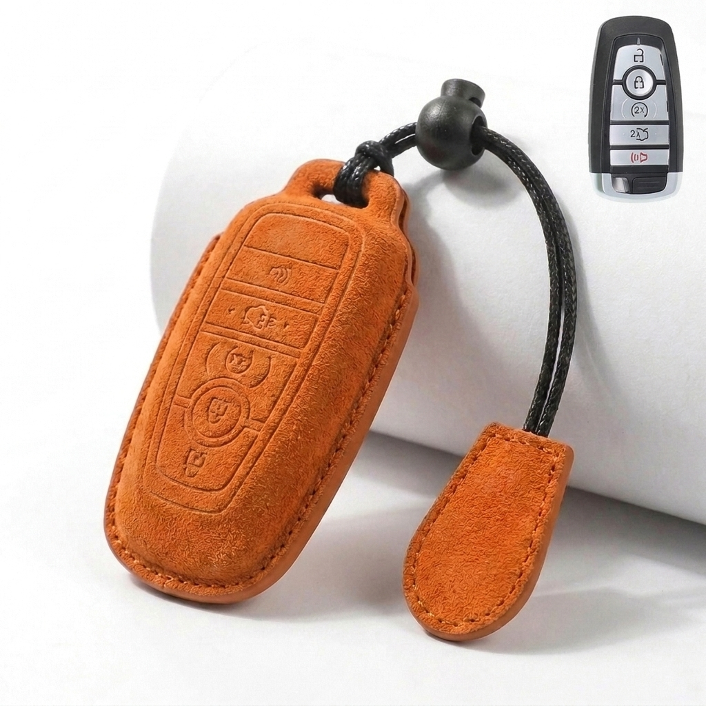 Suede Key Fob Cover Fits Ford and Lincoln