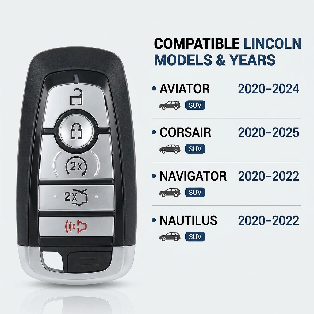 Suede Key Fob Cover Fits Ford and Lincoln