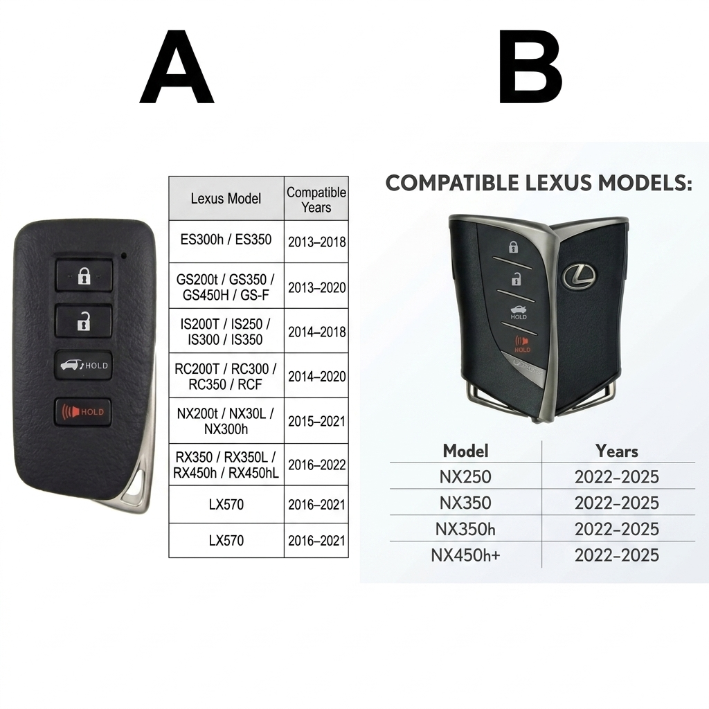 Suede Key Fob Cover Fits Lexus - Select Your Key Type