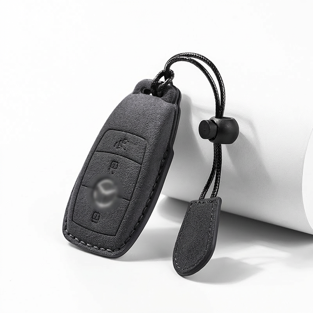Suede Key Fob Fits Mercedes-Benz